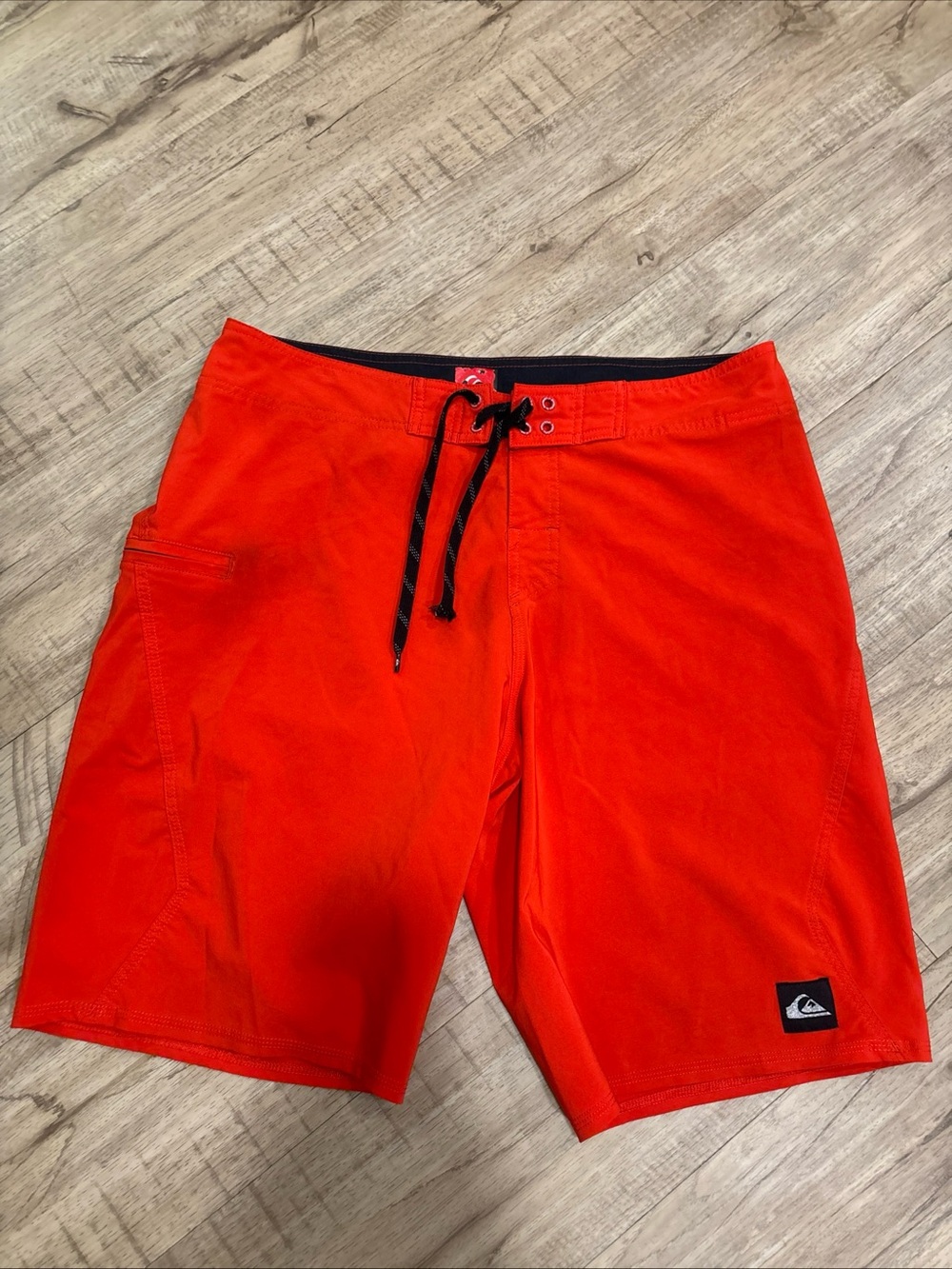 Quiksilver Men's Bright red  Boardshorts with Black Drawstring